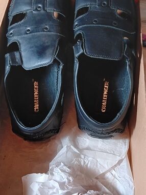 Black Men’s Leather Casual Sandal Inside Sole Peeling